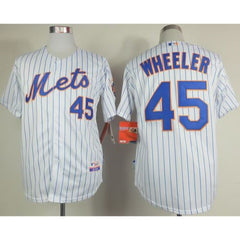 Mets #45 Zack Wheeler White(Blue Strip) Home Cool Base Stitched MLB Jersey