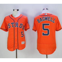 Astros #5 Jeff Bagwell Orange Flexbase Authentic Collection Stitched MLB Jersey
