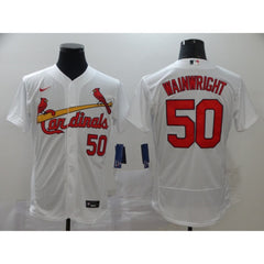 Men's St. Louis Cardinals #50 Adam Wainwright White Flex Base Stitched MLB Jersey