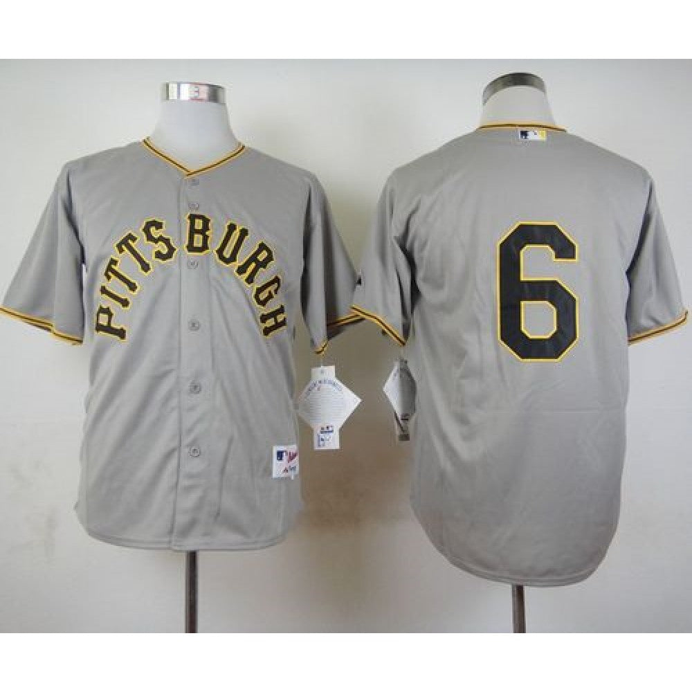 Pirates #6 Starling Marte Grey 1953 Turn Back The Clock Stitched MLB Jersey