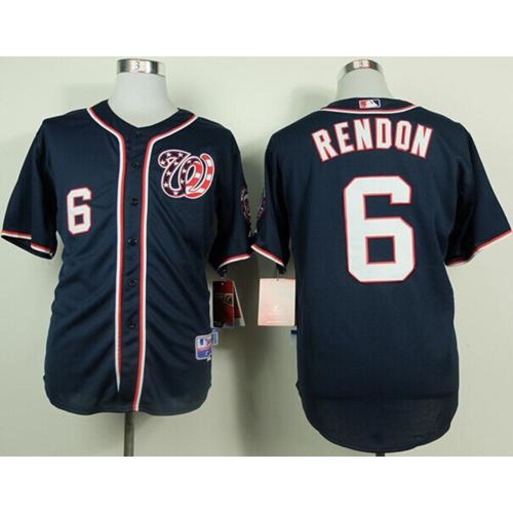Nationals #6 Anthony Rendon Navy Blue Cool Base Stitched MLB Jersey