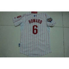 Phillies #6 Ryan Howard Stitched White Red Strip Youth MLB Jersey