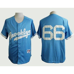 Dodgers #66 Yasiel Puig Light Blue Cooperstown Stitched MLB Jersey