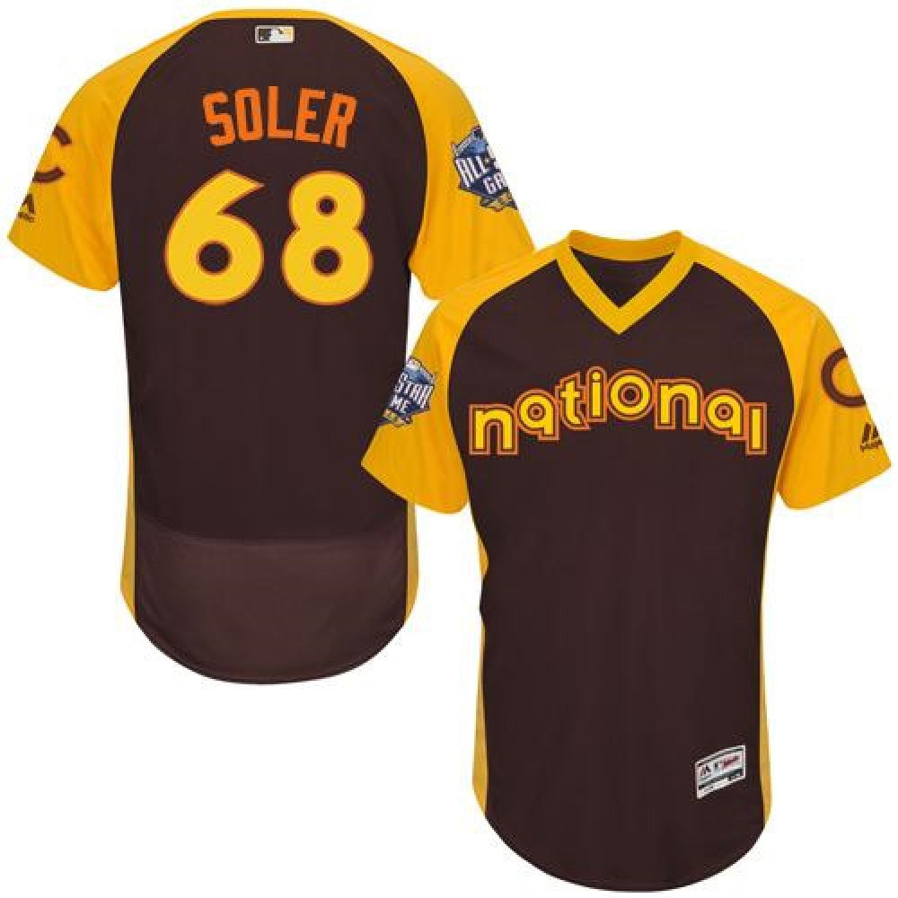 Cubs #68 Jorge Soler Brown Flexbase Authentic Collection 2016 All-Star National League Stitched MLB Jersey