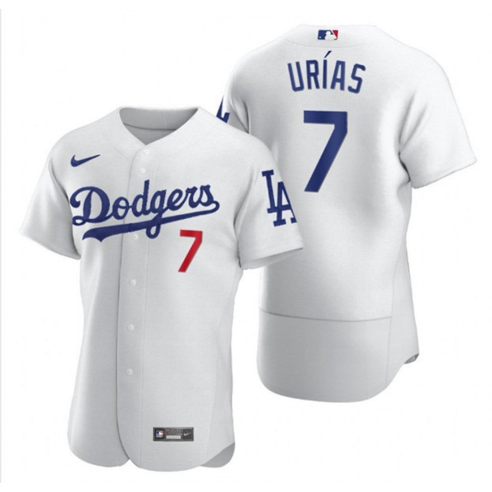 Men's Los Angeles Dodgers #7 Julio Urias White Flex Base Stitched MLB Jersey