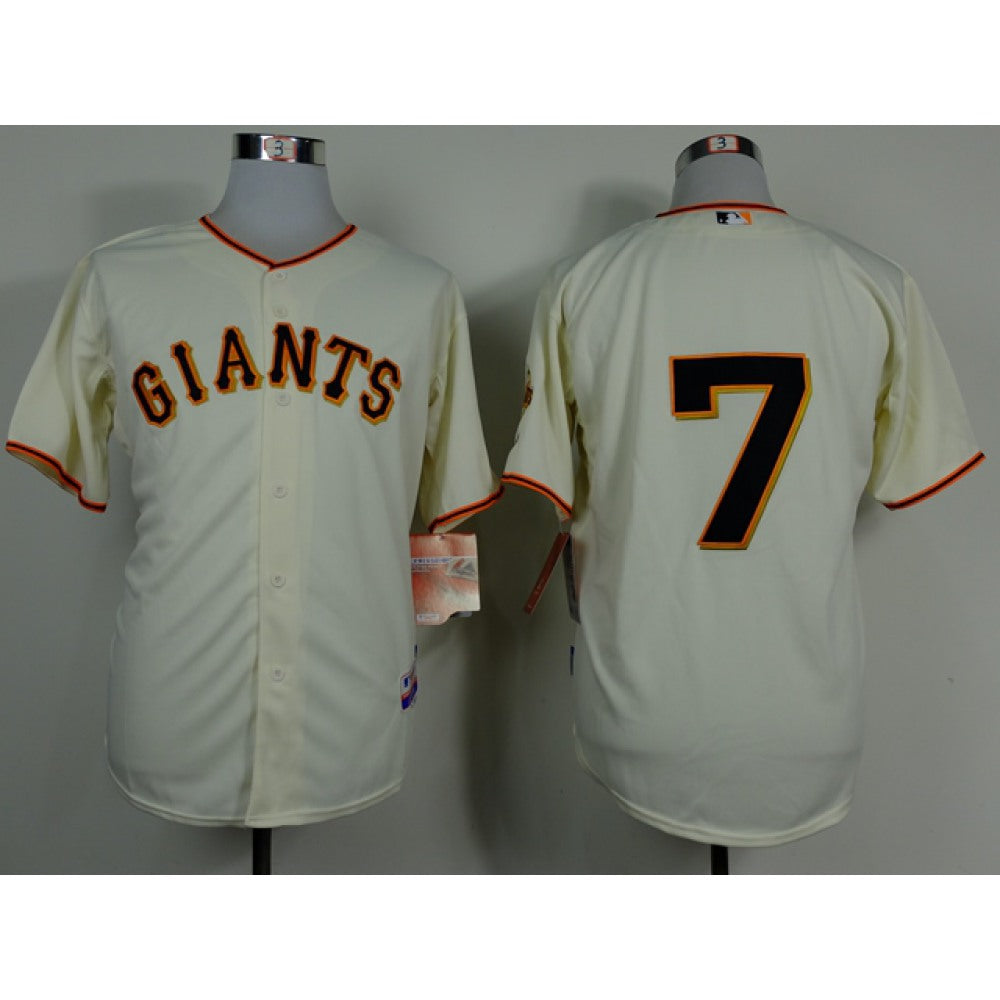 Giants #7 Gregor Blanco Cream Home Cool Base Stitched MLB Jersey