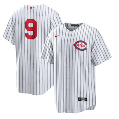 Men's Cincinnati Reds #9 Mike Moustakas 2022 White Field of Dreams Stitched Baseball Jersey
