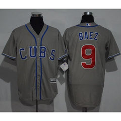 Cubs #9 Javier Baez Grey New Cool Base Alternate Road Stitched MLB Jersey