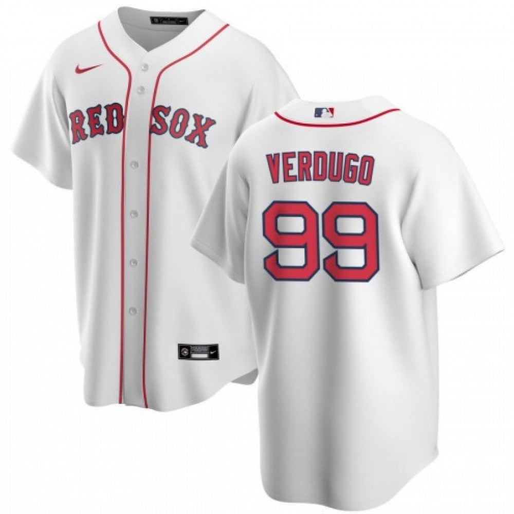 Men's Boston Red Sox #99 Alex Verdugo 2020 White Cool Base Stitched Jersey