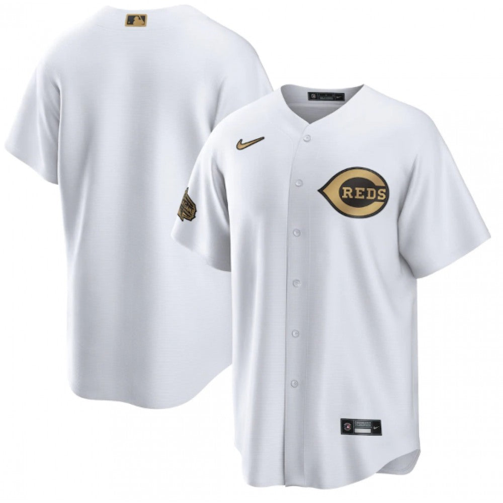 Men's Cincinnati Reds Blank 2022 All-Star White Cool Base Stitched Baseball Jersey