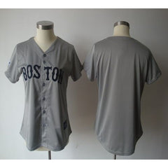 Red Sox Blank Grey Women's Fashion Stitched MLB Jersey