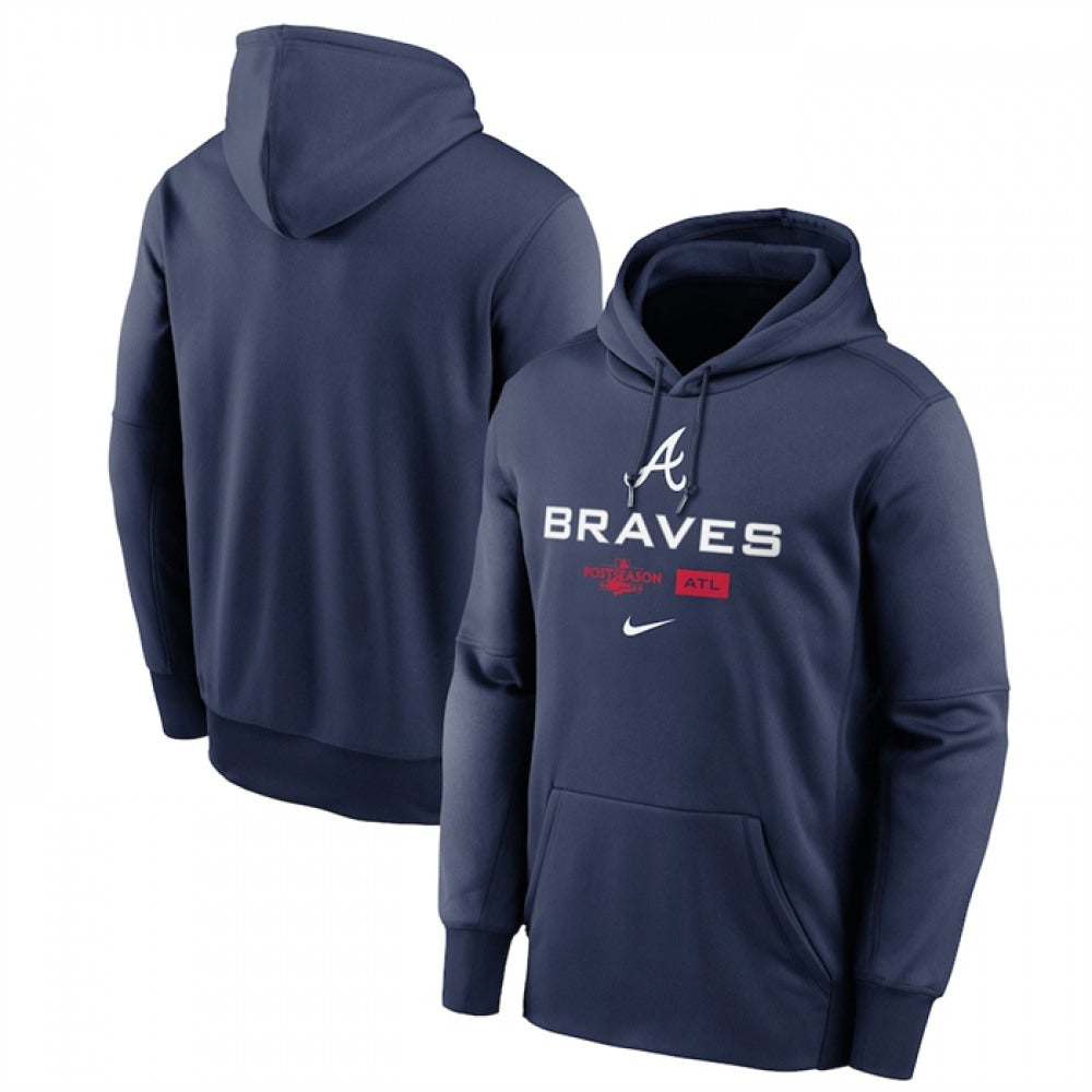 Men's Atlanta Braves Navy 2022 Performance Pullover Hoodie