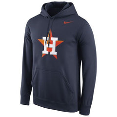 Houston Astros Logo Performance Navy Pullover MLB Hoodie