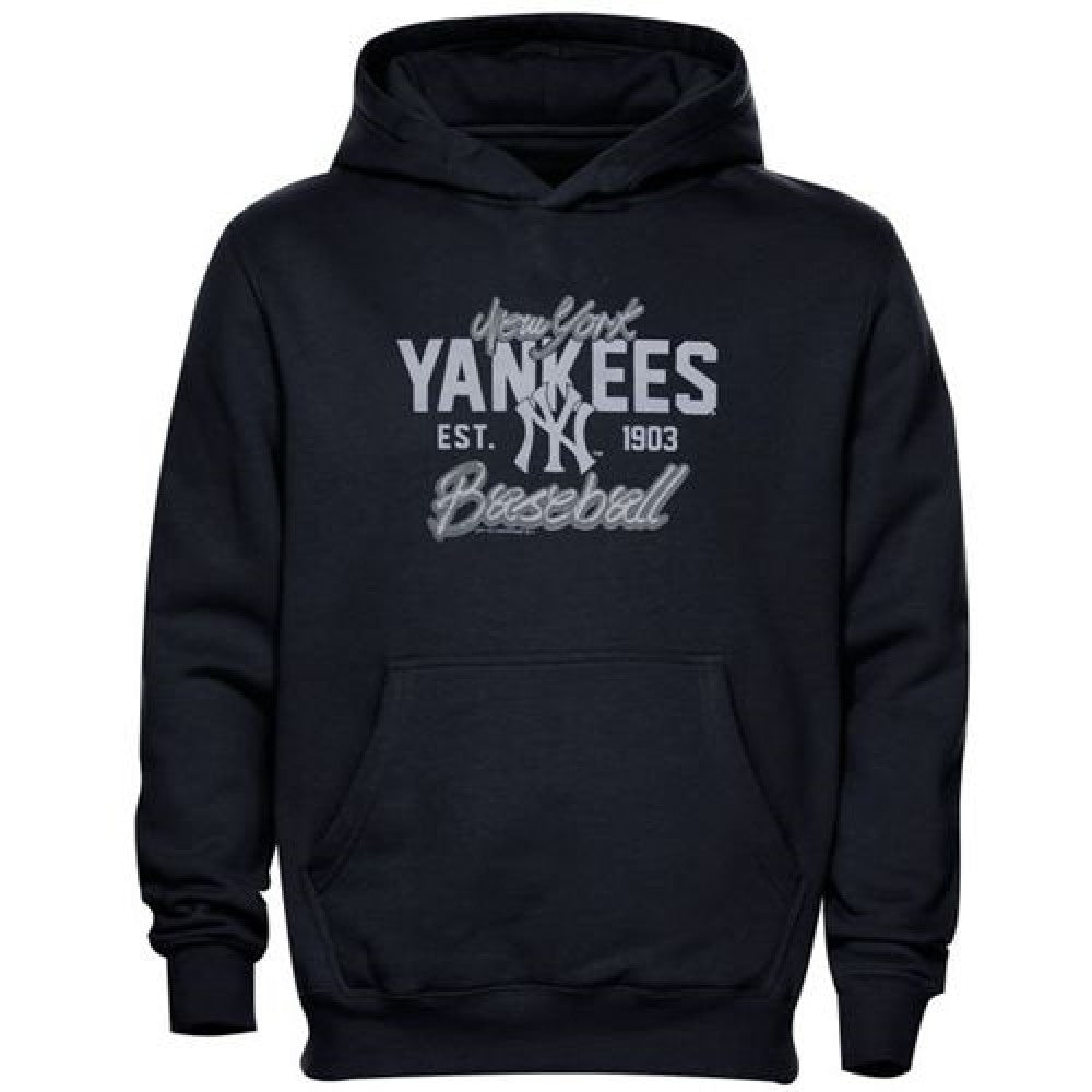 New York Yankees Script Baseball Pullover Navy Blue MLB Hoodie