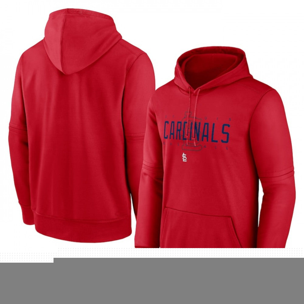 Men's St. Louis Cardinals Red Pregame Performance Pullover Hoodie