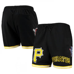 Men's Pittsburgh Pirates Black Team Logo Mesh Shorts