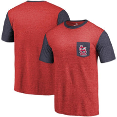 Men's St. Louis Cardinals Branded Red-Navy Refresh Pocket T-Shirt