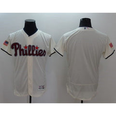 Phillies Blank Cream Fashion Stars & Stripes Flexbase Authentic Stitched MLB Jersey