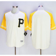 Pirates Blank Cream/Gold Exclusive New Cool Base Stitched MLB Jersey