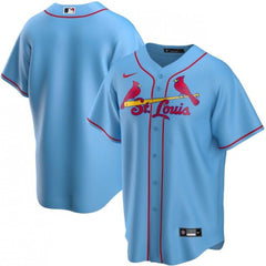 Men's St. Louis Cardinals Blank Blue Cool Base Stitched Jersey