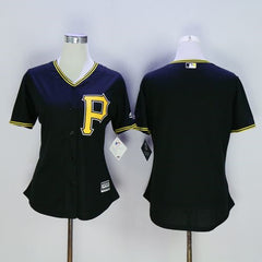 Pirates Blank Black Women's Fashion Stitched MLB Jersey
