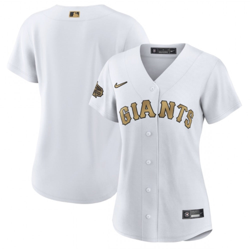 Women's San Francisco Giants Blank 2022 All-Star White Stitched Baseball Jersey(Run Small)