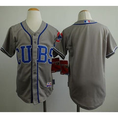 Cubs Blank Grey Alternate Road Cool Base Stitched Youth MLB Jersey