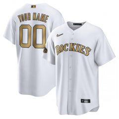 Men's Colorado Rockies ACTIVE Player Custom 2022 All-Star White Cool Base Stitched Baseball Jersey