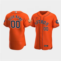 Men's Houston Astros ACTIVE Player Custom Orange 60th Anniversary Flex Base Stitched Baseball Jersey