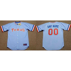 Men's Texas Rangers Customized Light Blue Stitched Jersey