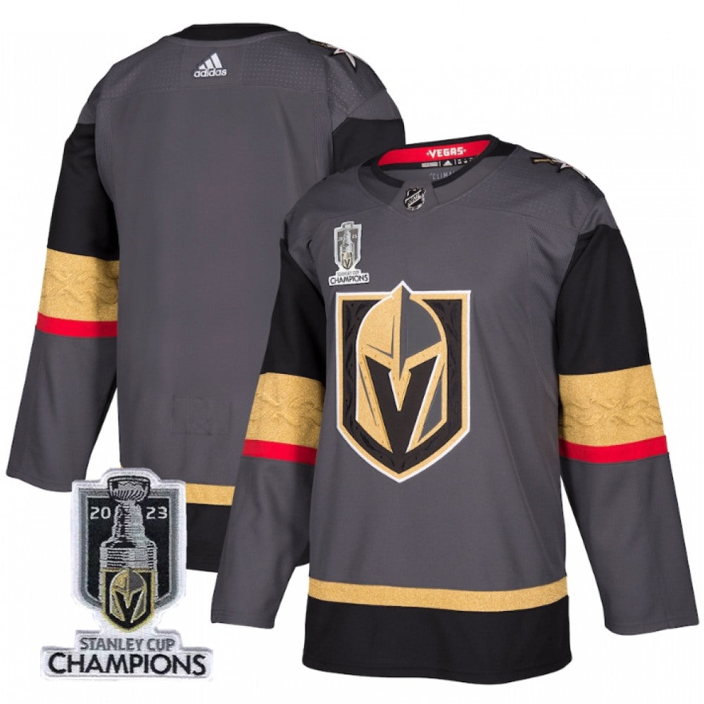 Men's Vegas Golden Knights Blank Gray 2023 Stanley Cup Champions Stitched Jersey