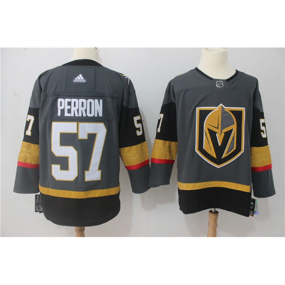 Men's Vegas Golden Knights #57 David Perron Grey Stitched NHL Jersey