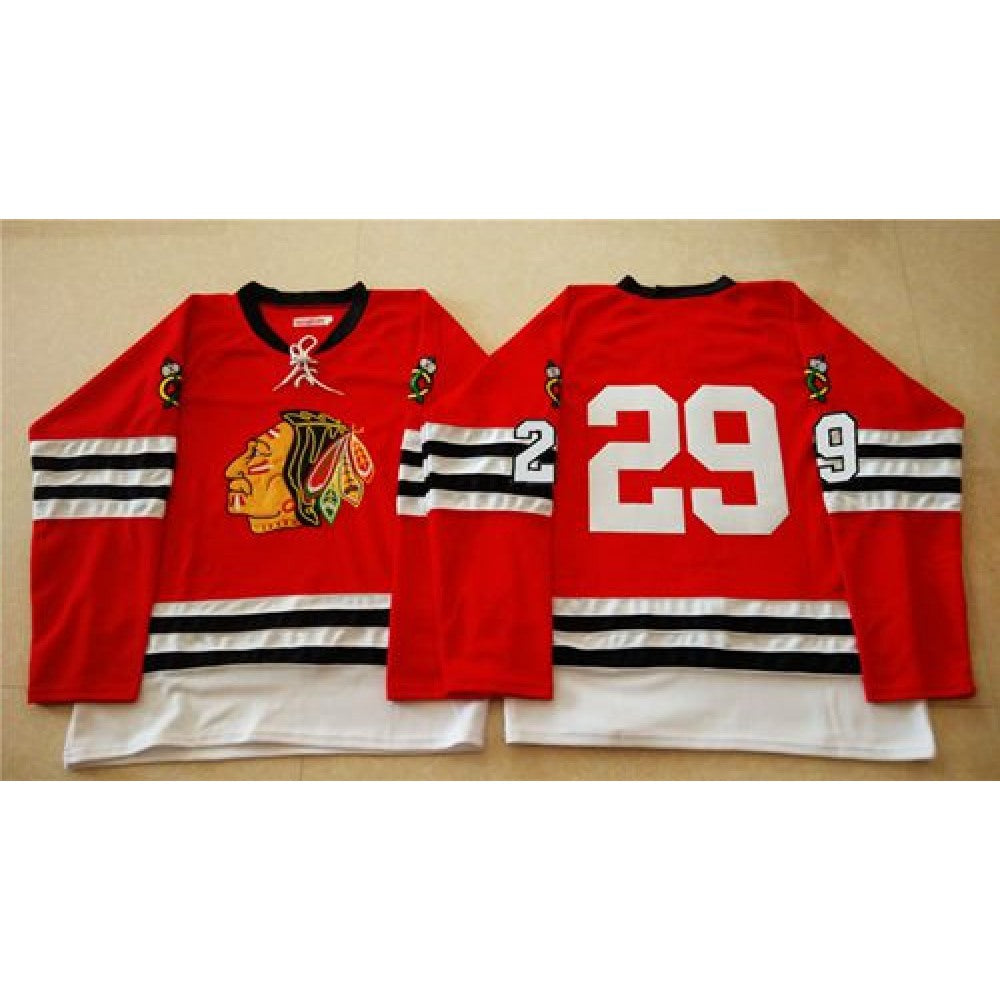 Mitchell And Ness 1960-61 Blackhawks #29 Bryan Bickell Red Stitched NHL Jersey