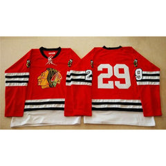 Mitchell And Ness 1960-61 Blackhawks #29 Bryan Bickell Red Stitched NHL Jersey