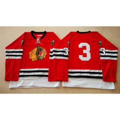 Mitchell And Ness 1960-61 Blackhawks #3 Keith Magnuson Red Stitched NHL Jersey
