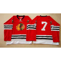 Mitchell And Ness 1960-61 Blackhawks #7 Chris Chelios Red Stitched NHL Jersey