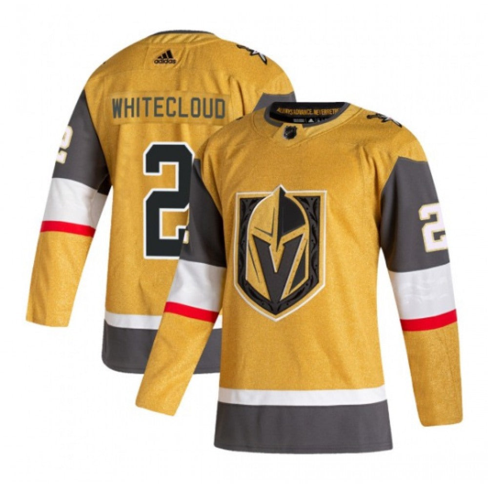 Men's Vegas Golden Knights #2 Zach Whitecloud Gold Stitched Jersey