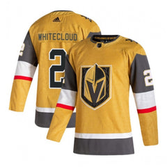 Men's Vegas Golden Knights #2 Zach Whitecloud Gold Stitched Jersey