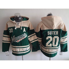 Wild #20 Ryan Suter Green Sawyer Hooded Sweatshirt Stitched NHL Jersey