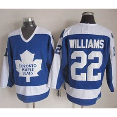 Maple Leafs #22 Tiger Williams Blue/White CCM Throwback Stitched NHL Jersey