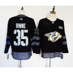 Men's Nashville Predators #35 Viktor Arvidsson Black 1917-2017 100th Anniversary Stitched NHL Jersey