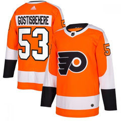 Men's Philadelphia Flyers #53 Shayne Gostisbehere Orange Stitched NHL Jersey