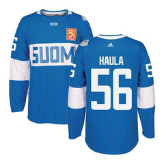 Team Finland #56 Erik Haula Blue 2016 World Cup Stitched NHL Jersey