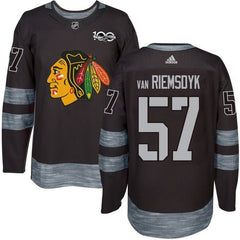 Blackhawks #57 Trevor Van Riemsdyk Black 1917-2017 100th Anniversary Stitched NHL Jersey