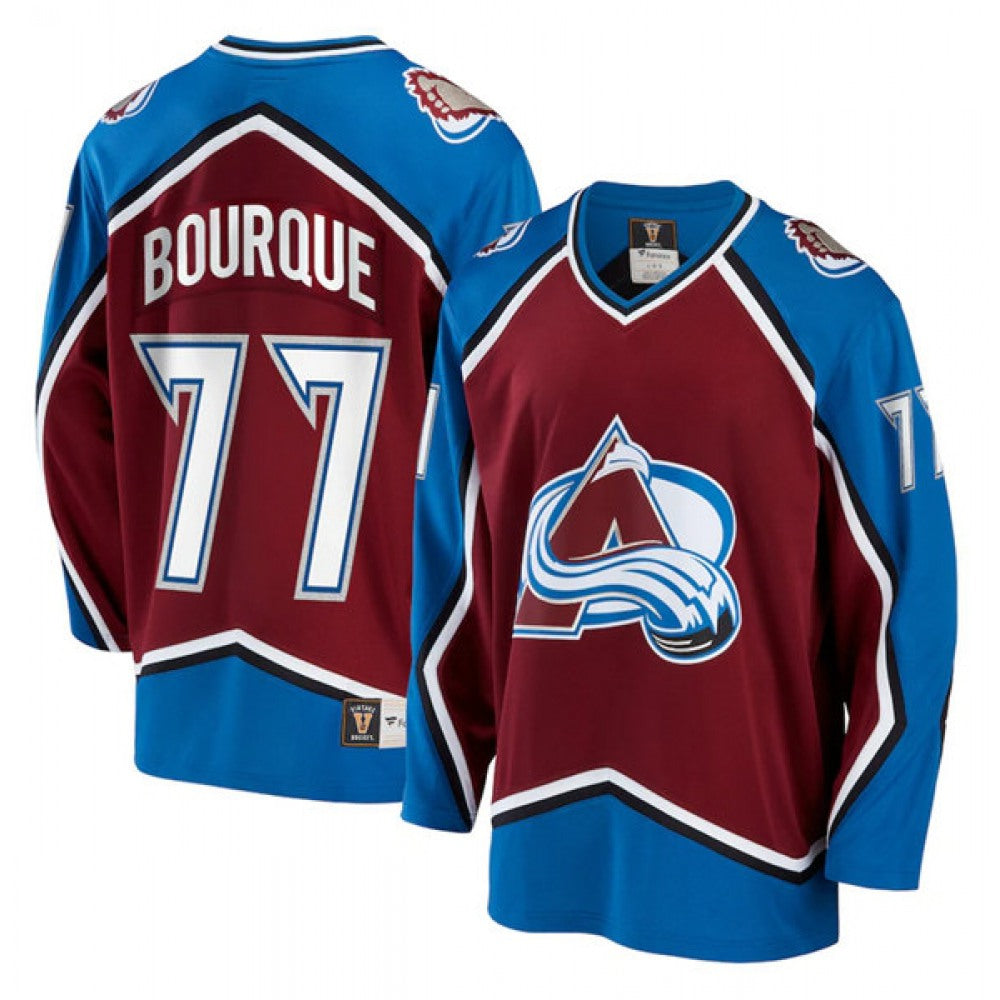 Men's Colorado Avalanche #77 Ray Bourque Red Stitched Jersey