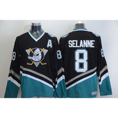 Ducks #8 Teemu Selanne Black CCM Throwback Stitched NHL Jersey