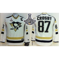 Penguins #87 Sidney Crosby White 2014 Stadium Series 2016 Stanley Cup Champions Stitched Youth NHL Jersey