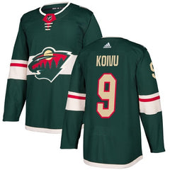 Men's Minnesota Wild #9 Mikko Koivu Green Stitched NHL Jersey