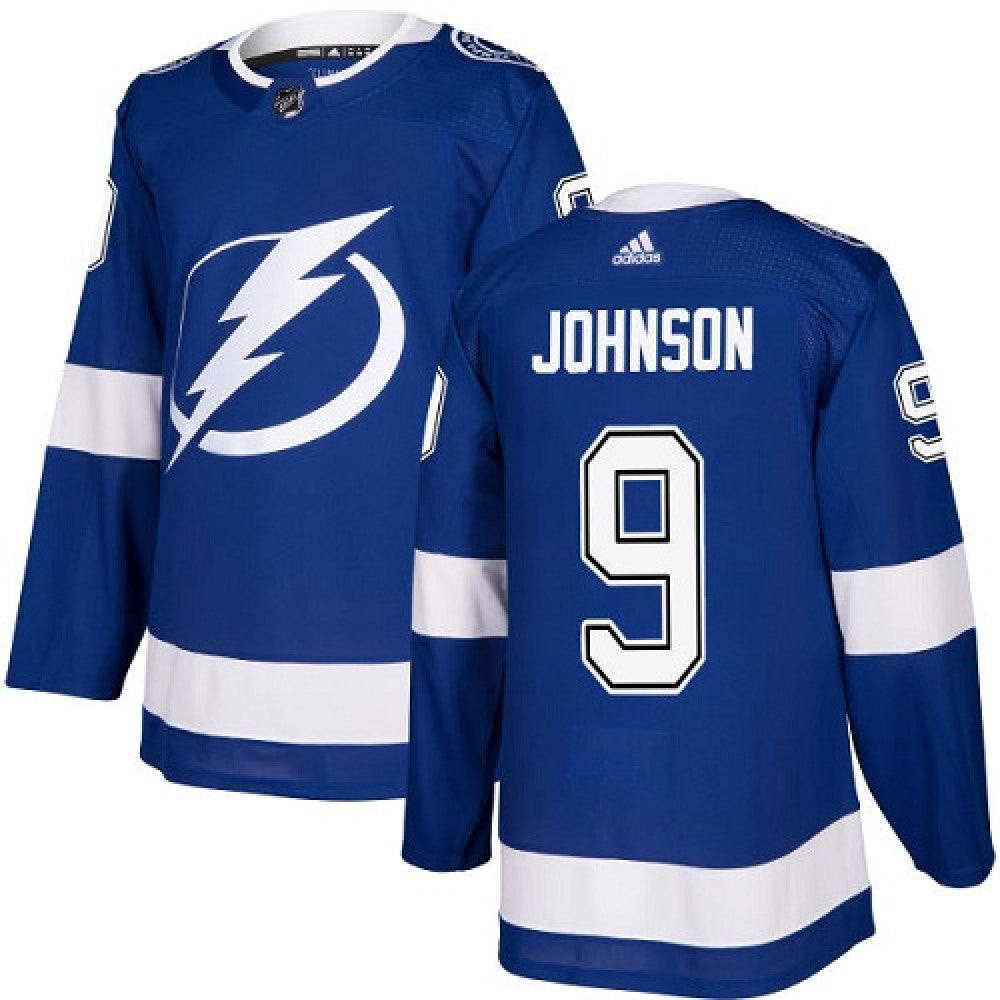 Men's Tampa Bay Lightning #9 Tyler Johnson Blue Stitched NHL Jersey