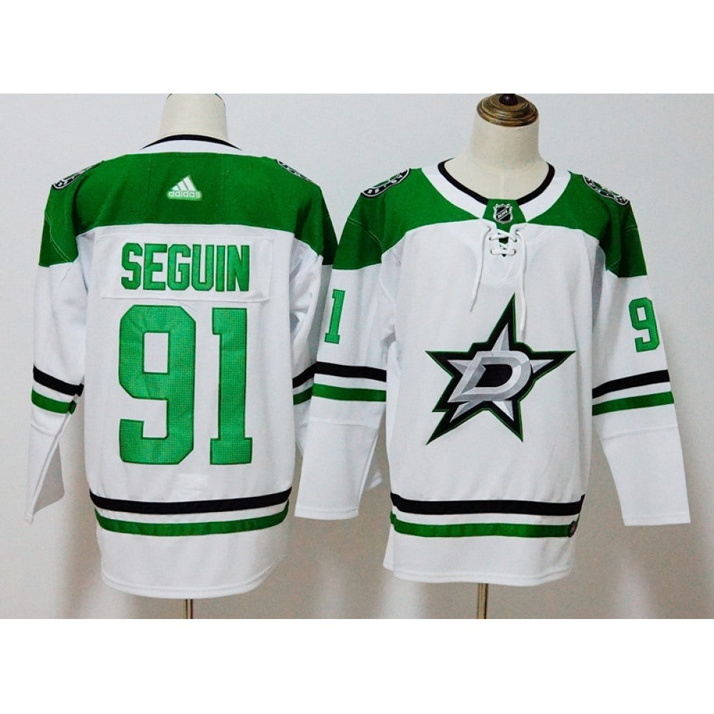 Men's Dallas Stars #91 Tyler Seguin White Stitched NHL Jersey
